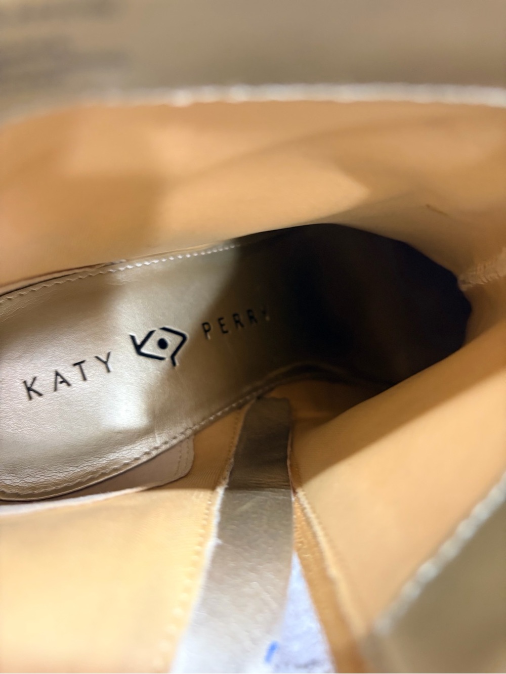 Katy Perry The Linksy Gold Metallic Watch Heel Ankle Boots Size 8 - Picture 8 of 10